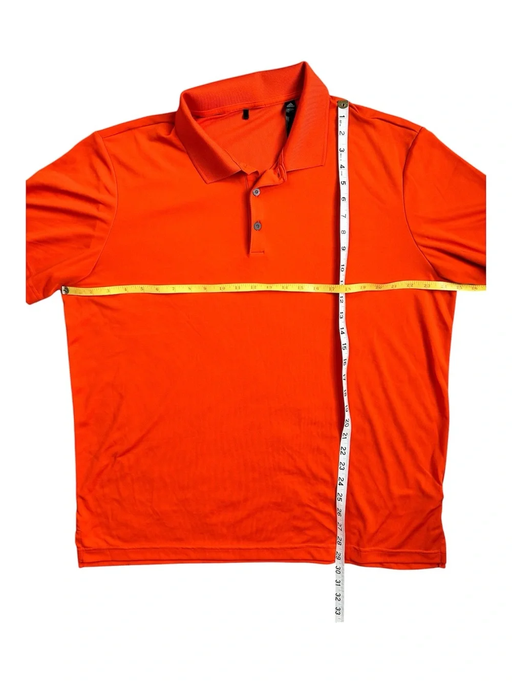 ADIDAS Men's Orange Polo Golf Shirt  Performance Short Sleeve XL